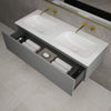 Raffinata One Drawer Vanity Unit With Beyondstone Double Basin - Matt Dust 1200mm image