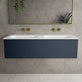 Raffinata One Drawer Vanity Unit With Beyondstone Double Basin - Matt Indigo 1200mm image