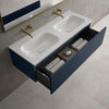 Raffinata One Drawer Vanity Unit With Beyondstone Double Basin - Matt Indigo 1200mm image