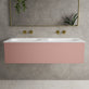 Raffinata One Drawer Vanity Unit With Beyondstone Double Basin - Matt Pink 1200mm image