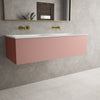 Raffinata One Drawer Vanity Unit With Beyondstone Double Basin - Matt Pink 1200mm image