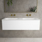 Raffinata One Drawer Vanity Unit With Beyondstone Double Basin - Matt White 1200mm image