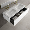 Raffinata One Drawer Vanity Unit With Beyondstone Double Basin - Matt White 1200mm image