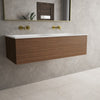 Raffinata One Drawer Vanity Unit With Beyondstone Double Basin - Walnut 1200mm image