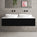Raffinata Double Drawer Countertop Vanity Unit - Matt Black 1400mm