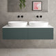 Raffinata Double Drawer Countertop Vanity Unit - Matt Dark Green 1400mm image