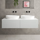 Raffinata Double Drawer Countertop Vanity Unit - Matt Dove 1400mm image
