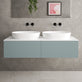 Raffinata Double Drawer Countertop Vanity Unit - Matt Fjord 1400mm image