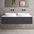 Raffinata Double Drawer Countertop Vanity Unit - Matt Graphite 1400mm