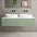Raffinata Double Drawer Countertop Vanity Unit - Matt Light Green 1400mm