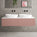 Raffinata Double Drawer Countertop Vanity Unit - Matt Pink 1400mm