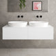 Raffinata Double Drawer Countertop Vanity Unit - Matt White 1400mm image