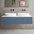 Raffinata Double Drawer Countertop Vanity Unit - Matt Navy 1400mm