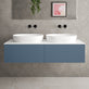 Raffinata Double Drawer Countertop Vanity Unit - Matt Navy 1400mm image