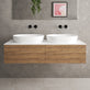 Raffinata Double Drawer Countertop Vanity Unit - Oak 1400mm image