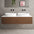 Raffinata Double Drawer Countertop Vanity Unit - Walnut 1400mm