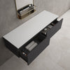 Raffinata Double Drawer Countertop Vanity Unit - Dark Concrete 1400mm image