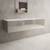 Raffinata Double Drawer Countertop Vanity Unit - Gloss Cashmere 1400mm image