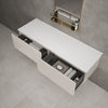 Raffinata Double Drawer Countertop Vanity Unit - Gloss Cashmere 1400mm image