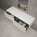 Raffinata Double Drawer Countertop Vanity Unit - Gloss Cashmere 1400mm