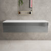Raffinata Double Drawer Countertop Vanity Unit - Gloss Dust 1400mm image