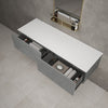 Raffinata Double Drawer Countertop Vanity Unit - Gloss Dust 1400mm image