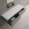 Raffinata Double Drawer Countertop Vanity Unit - Light Concrete 1400mm image
