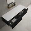 Raffinata Double Drawer Countertop Vanity Unit - Matt Black 1400mm image