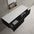 Raffinata Double Drawer Countertop Vanity Unit - Matt Black 1400mm