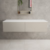 Raffinata Double Drawer Countertop Vanity Unit - Matt Cashmere 1400mm image