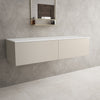 Raffinata Double Drawer Countertop Vanity Unit - Matt Cashmere 1400mm image