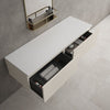 Raffinata Double Drawer Countertop Vanity Unit - Matt Cashmere 1400mm image