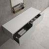 Raffinata Double Drawer Countertop Vanity Unit - Matt Dove 1400mm image