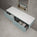 Raffinata Double Drawer Countertop Vanity Unit - Matt Fjord 1400mm