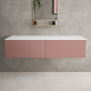 Raffinata Double Drawer Countertop Vanity Unit - Matt Pink 1400mm image