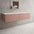 Raffinata Double Drawer Countertop Vanity Unit - Matt Pink 1400mm