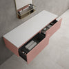 Raffinata Double Drawer Countertop Vanity Unit - Matt Pink 1400mm image