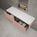 Raffinata Double Drawer Countertop Vanity Unit - Matt Pink 1400mm