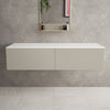 Raffinata Double Drawer Countertop Vanity Unit - Matt Stone 1400mm image