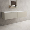 Raffinata Double Drawer Countertop Vanity Unit - Matt Stone 1400mm image