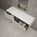 Raffinata Double Drawer Countertop Vanity Unit - Matt Stone 1400mm