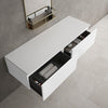 Raffinata Double Drawer Countertop Vanity Unit - Matt White 1400mm image