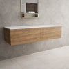 Raffinata Double Drawer Countertop Vanity Unit - Oak 1400mm image