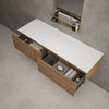 Raffinata Double Drawer Countertop Vanity Unit - Oak 1400mm image