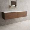 Raffinata Double Drawer Countertop Vanity Unit - Walnut 1400mm image