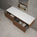 Raffinata Double Drawer Countertop Vanity Unit - Walnut 1400mm