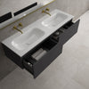 Raffinata Two Drawer Vanity Unit With Beyondstone Double Basin - Dark Concrete 1400mm image