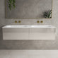 Raffinata Two Drawer Vanity Unit With Beyondstone Double Basin - Gloss Cashmere 1400mm image