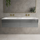Raffinata Two Drawer Vanity Unit With Beyondstone Double Basin - Gloss Dust 1400mm image