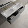 Raffinata Two Drawer Vanity Unit With Beyondstone Double Basin - Gloss Dust 1400mm image